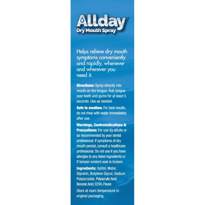 Allday 100 Xylitol Sweetened Dry Mouth Spray BoldProducts Instant