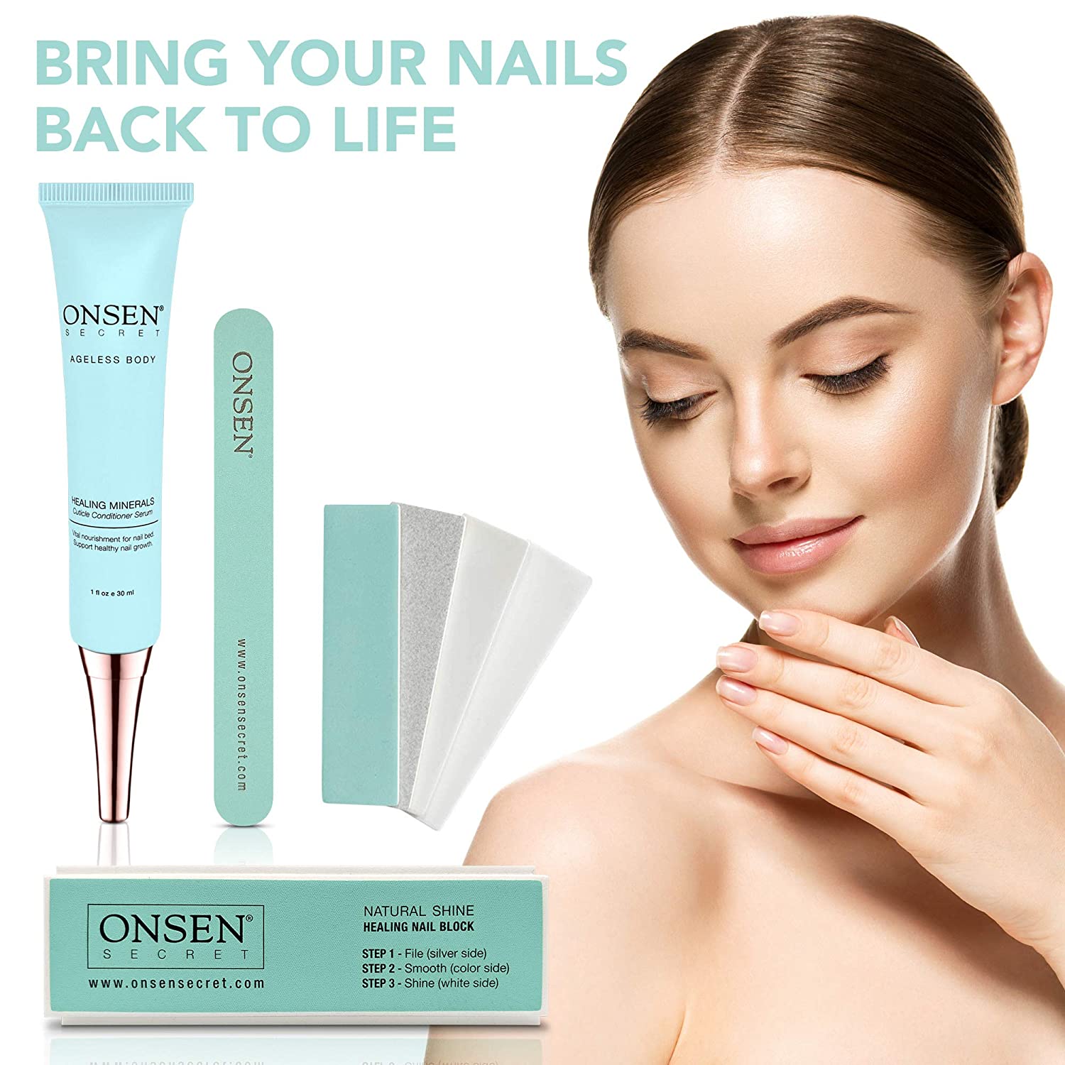 Onsen Japanese Nail Buffer and Shine Kit BoldProducts Instant Lifestyle & Beauty Solutions