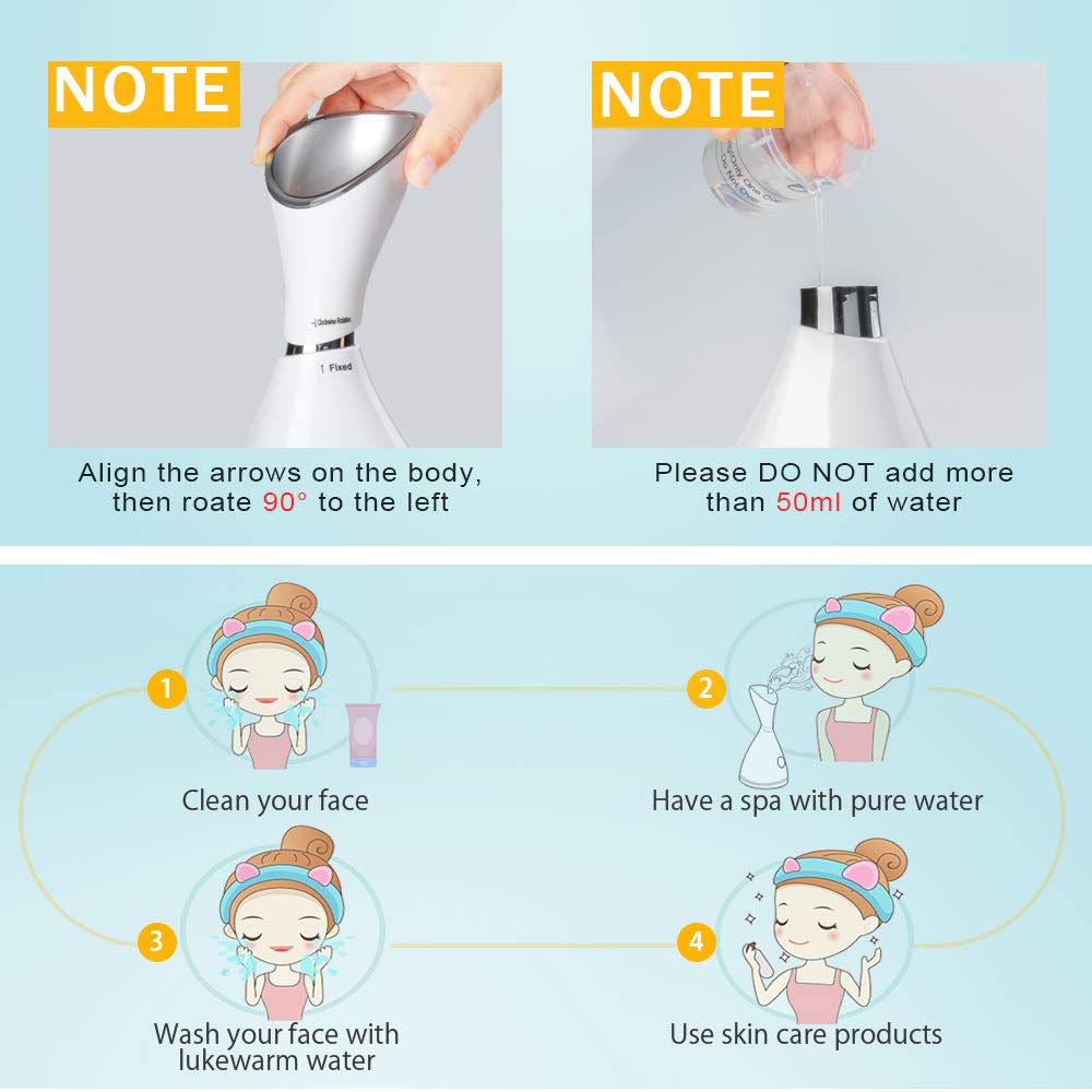 Facial Steamer LONOVE Nano Ionic Face Steamer BoldProducts Instant