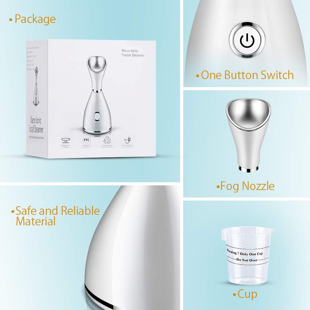 Facial Steamer LONOVE Nano Ionic Face Steamer BoldProducts Instant