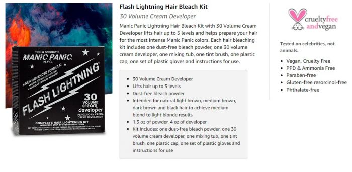 4. "Manic Panic Flash Lightning Hair Bleach Kit" - wide 3