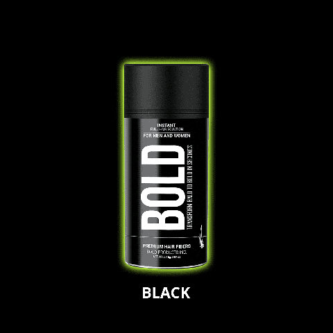 BOLD hair fibers bottle in Black