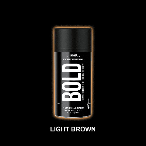 BOLD hair fibers bottle in Light Brown