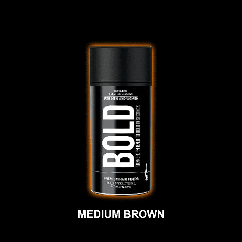 BOLD hair fibers bottle in Medium Brown
