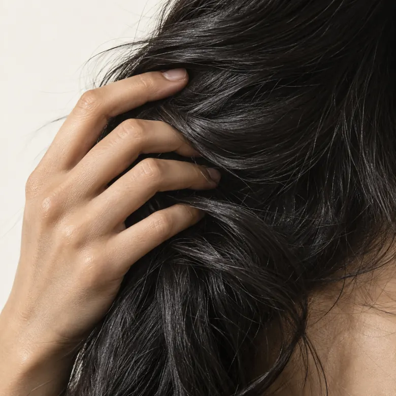 Face-free hair texture campaign photograph