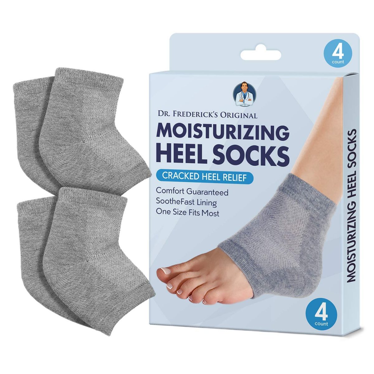 Dr Fredericks Original Moisturizing Heel Socks ⋆ BoldProducts USA