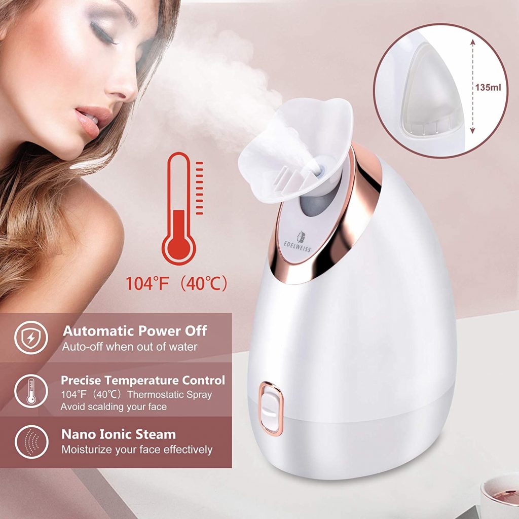Edelweiss Facial Steamer Nano Ionic Face Steamer BoldProducts USA