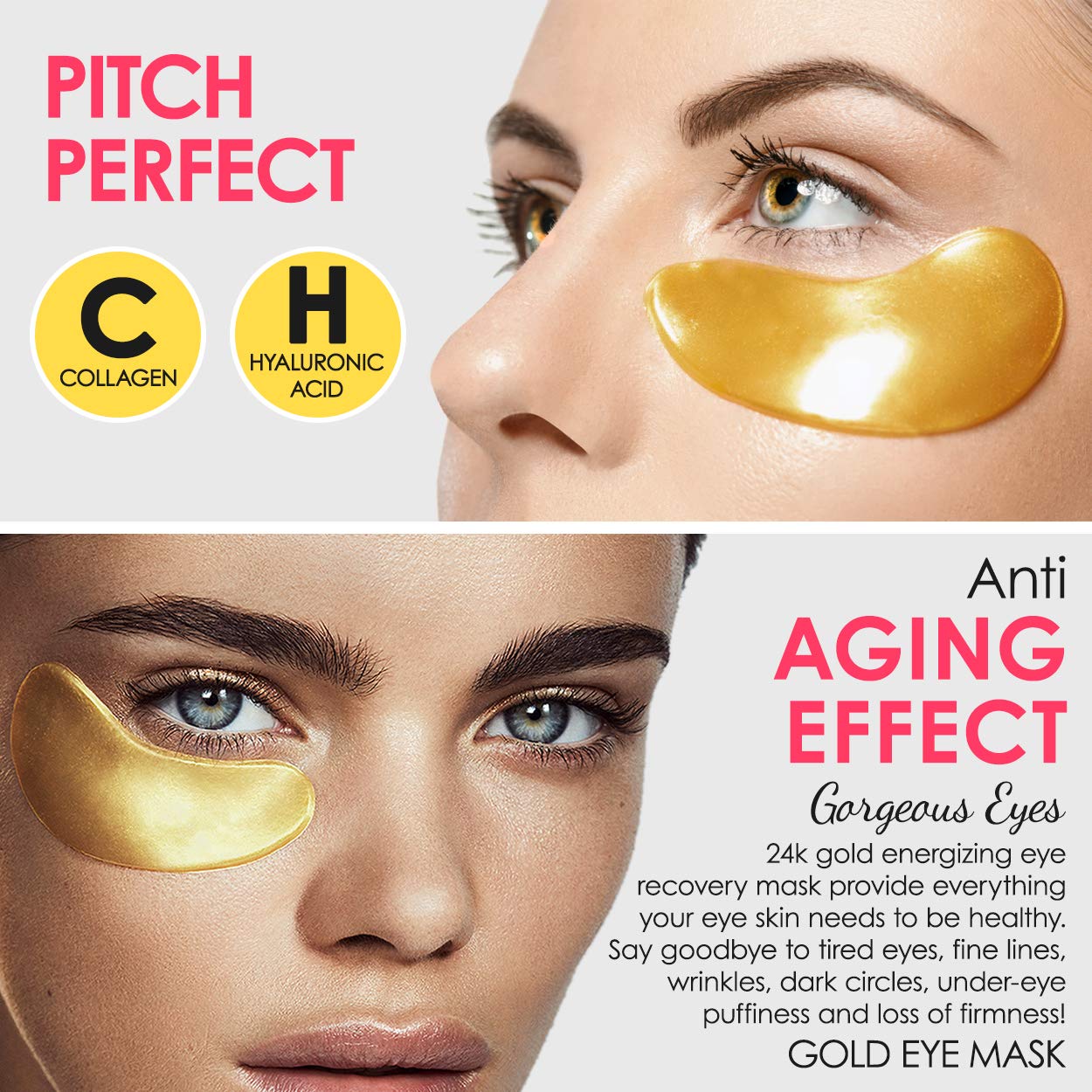 Cedlize Under Eye Collagen Patch 24k Gold Antiaging Mask ⋆ Bold Products Usa 6455