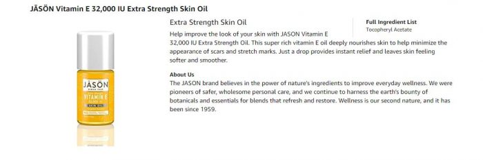 Jason Skin Oil Vitamin E 5000 IU BoldProducts USA