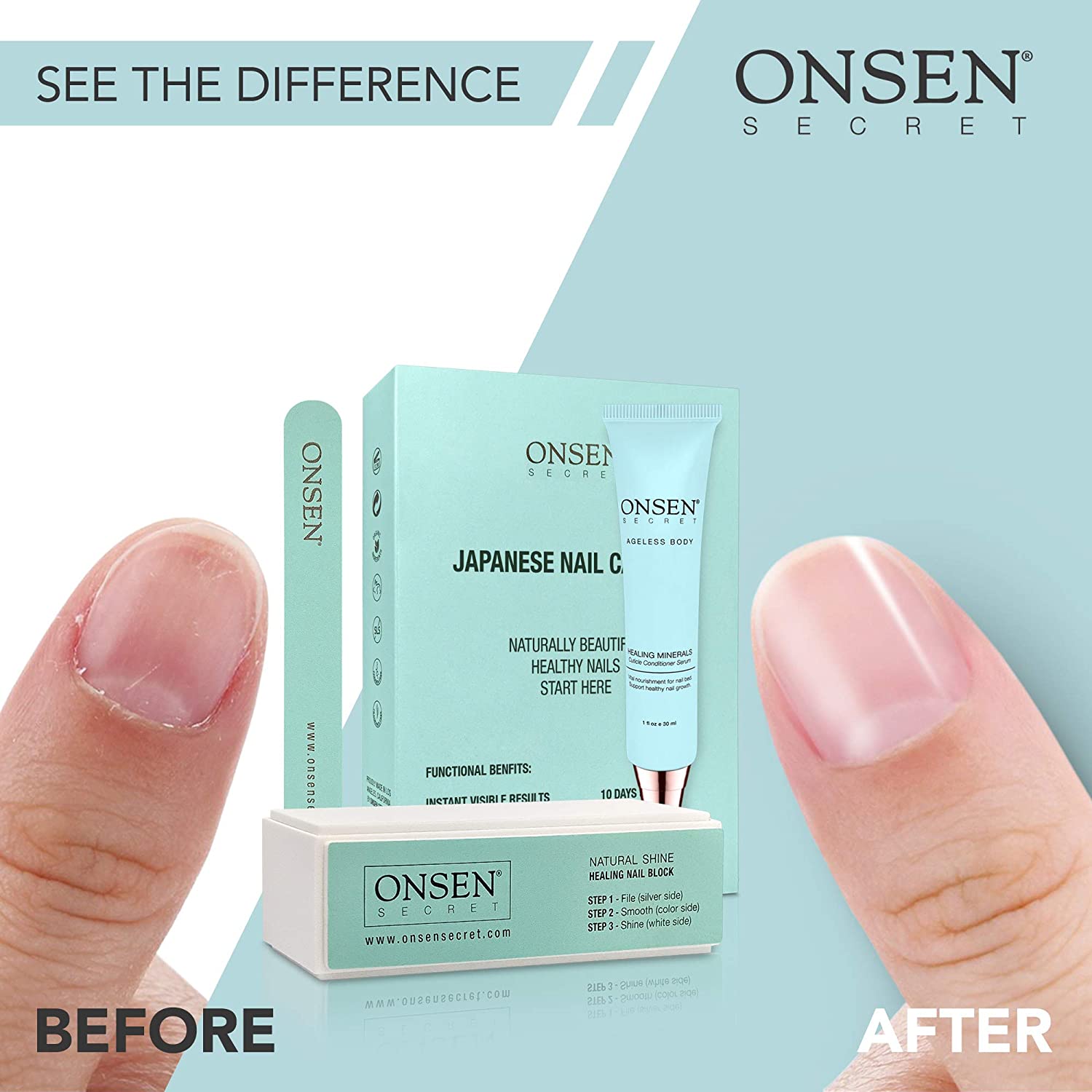 Onsen Japanese Nail Buffer And Shine Kit ⋆ BoldProducts USA