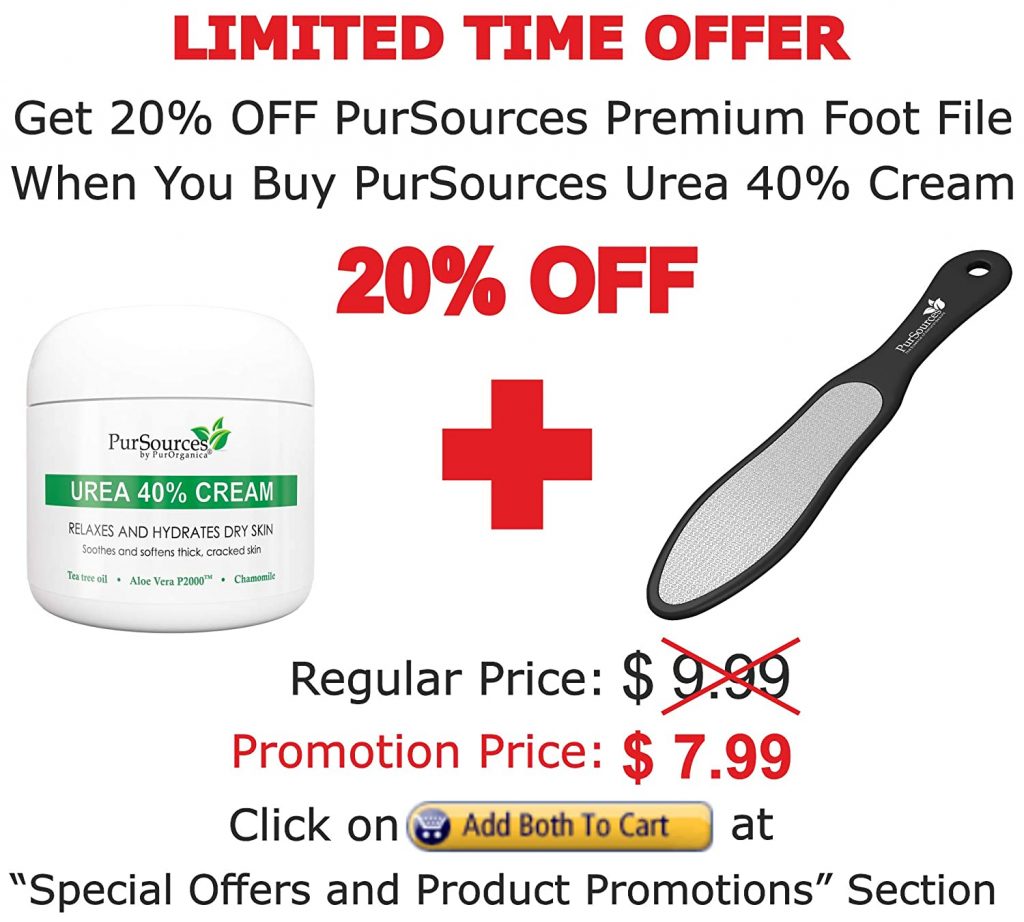 PurSources Urea 40% Healing Cream 4 oz - Best Callus Remover