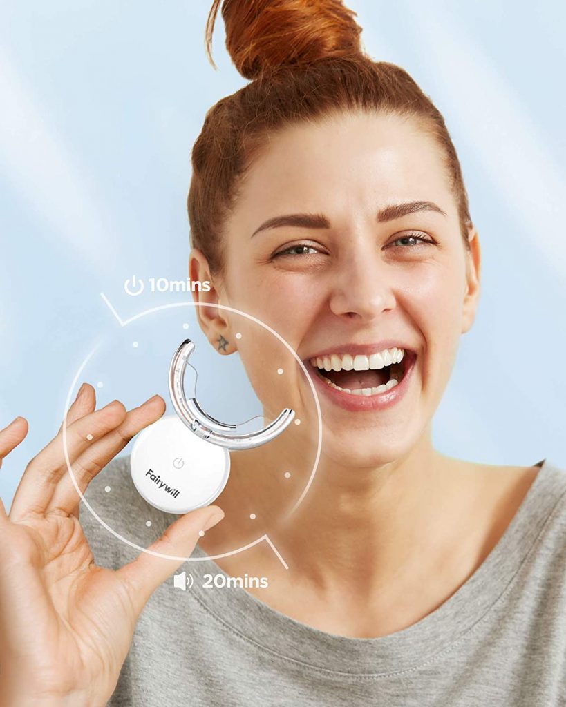 Fairywill Teeth Whitening Strips With Light BoldProducts USA