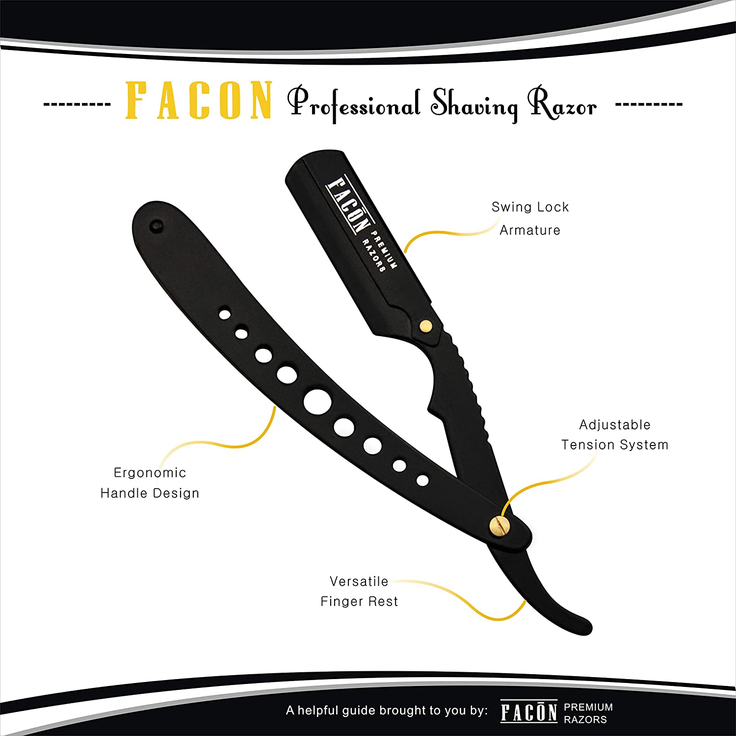 100 BLADES Facón Professional Edge Barber Razor ⋆ BoldProducts USA